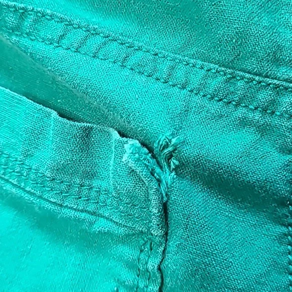 Sonoma Linen Blend Women's Teal Shorts Sz 6 - Picture 10 of 11
